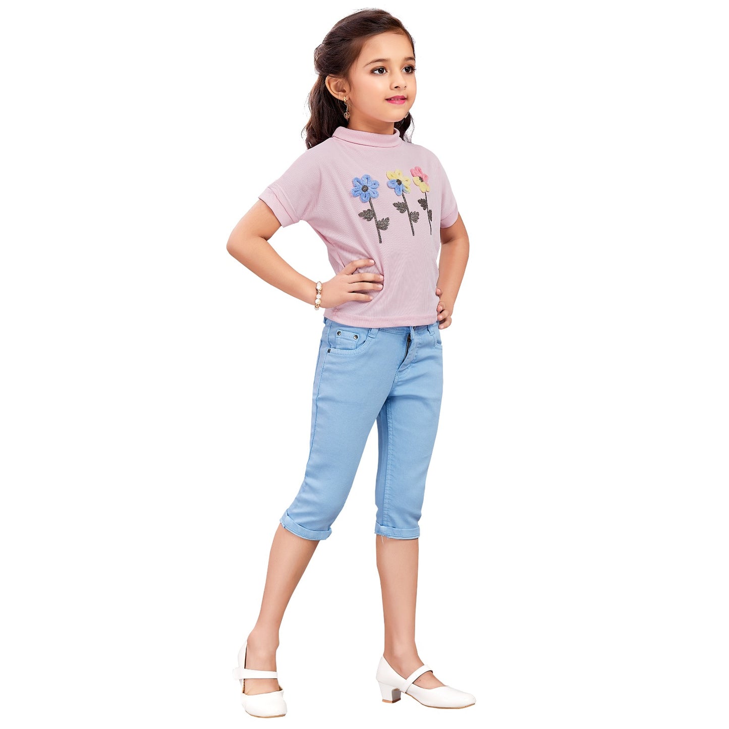 Girls Mid-Rise Summer Jeans
