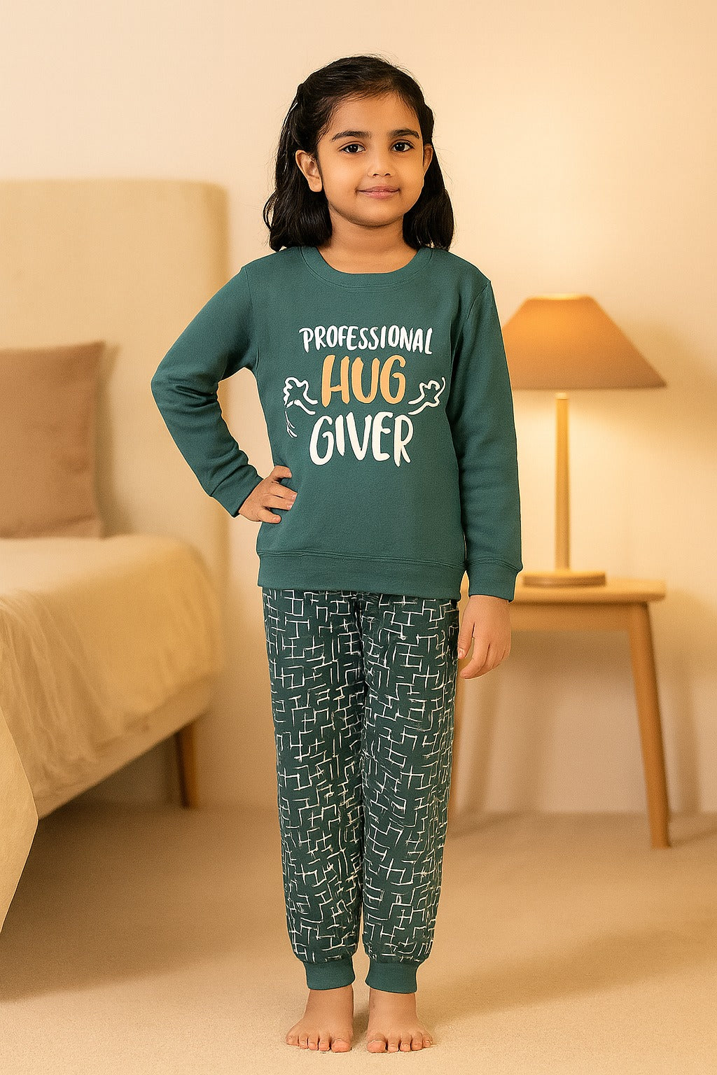 Unisex Printed Top and Bottom Pyjamas Night Dress