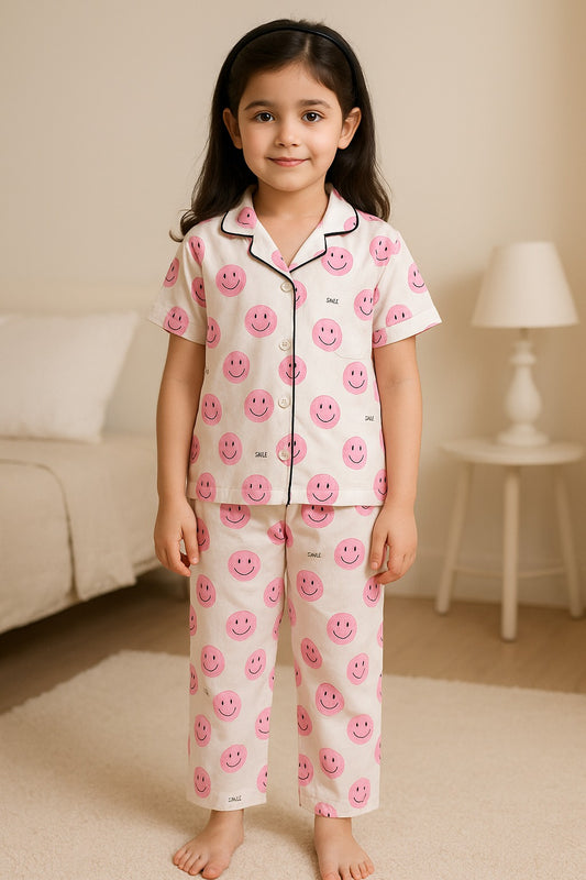 Unisex Printed Top and Bottom Pyjamas Night Dress