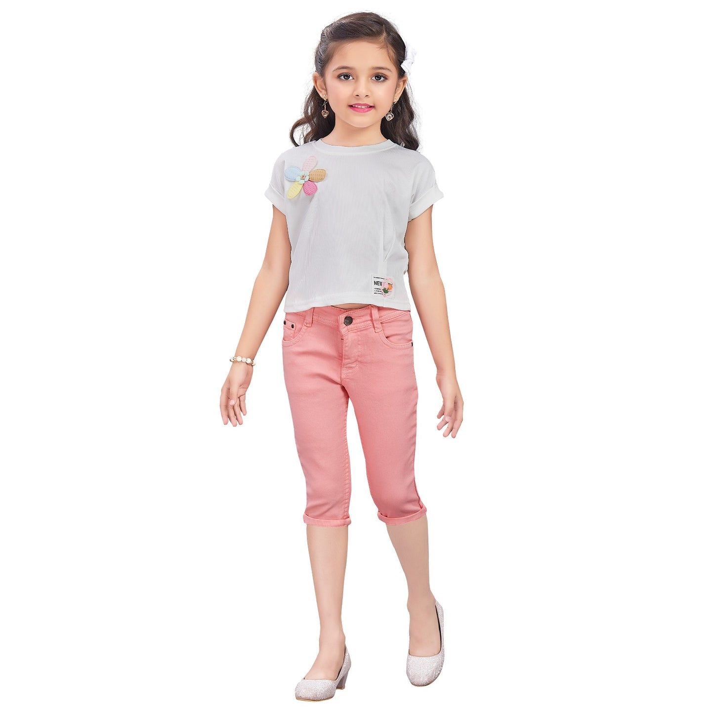 Girls Mid-Rise Summer Jeans