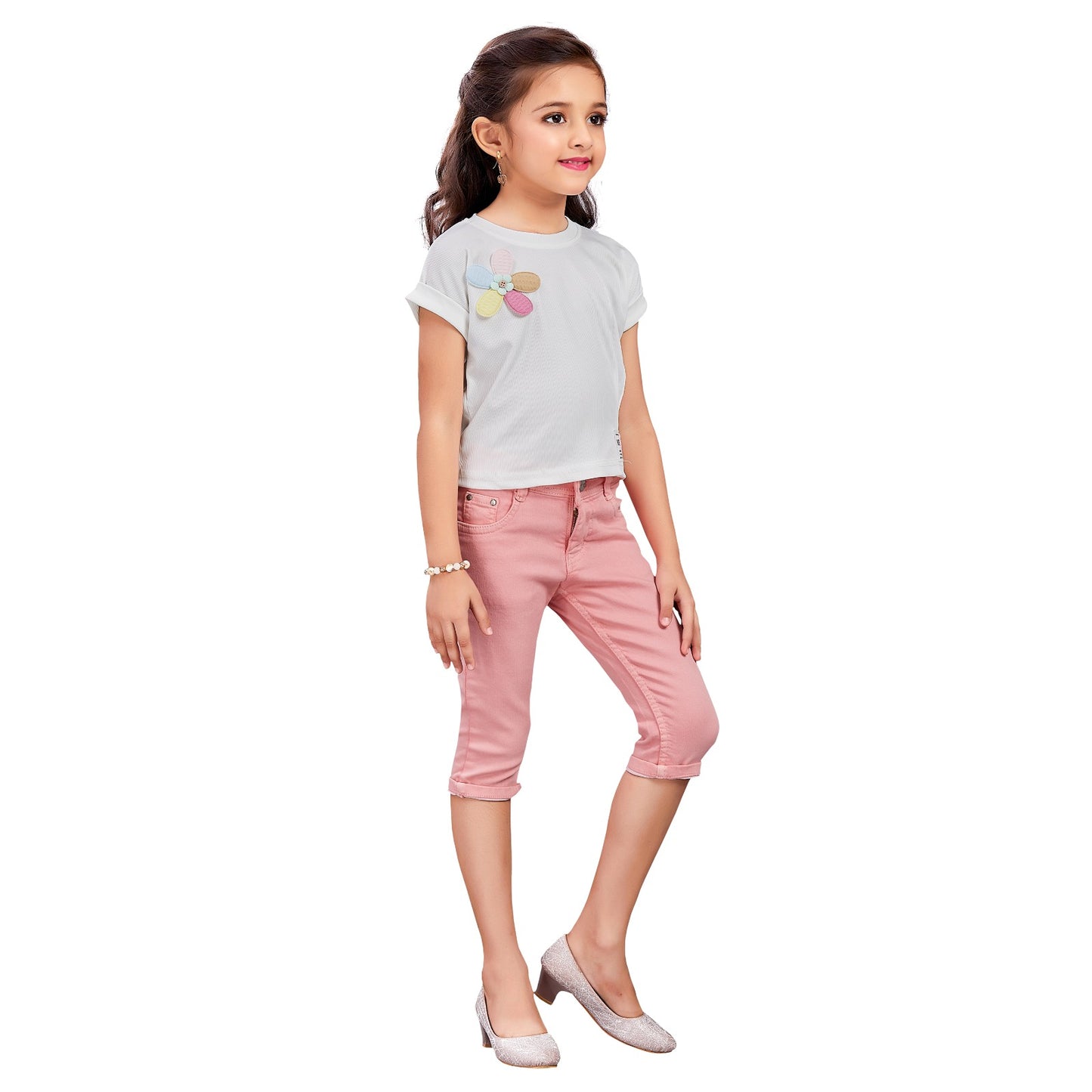Girls Mid-Rise Summer Jeans