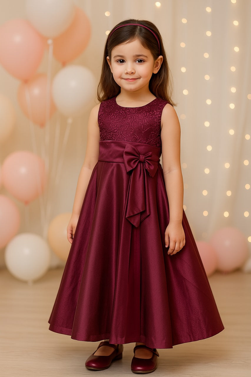 Women Partywear Long Dress Gown DN (LF138)-ppl - Main Image