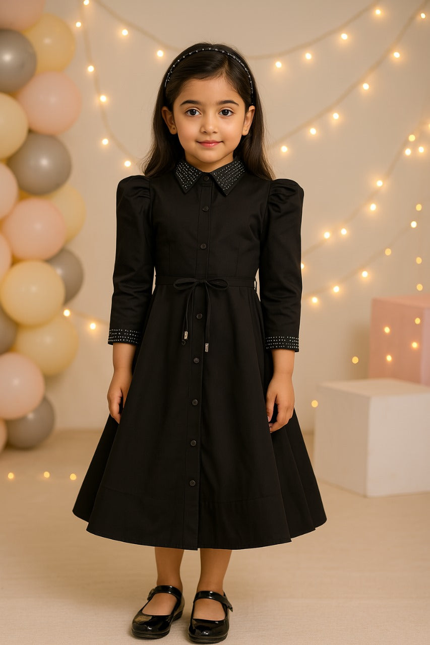 Stylish Button-Down Casual Shirt Dress