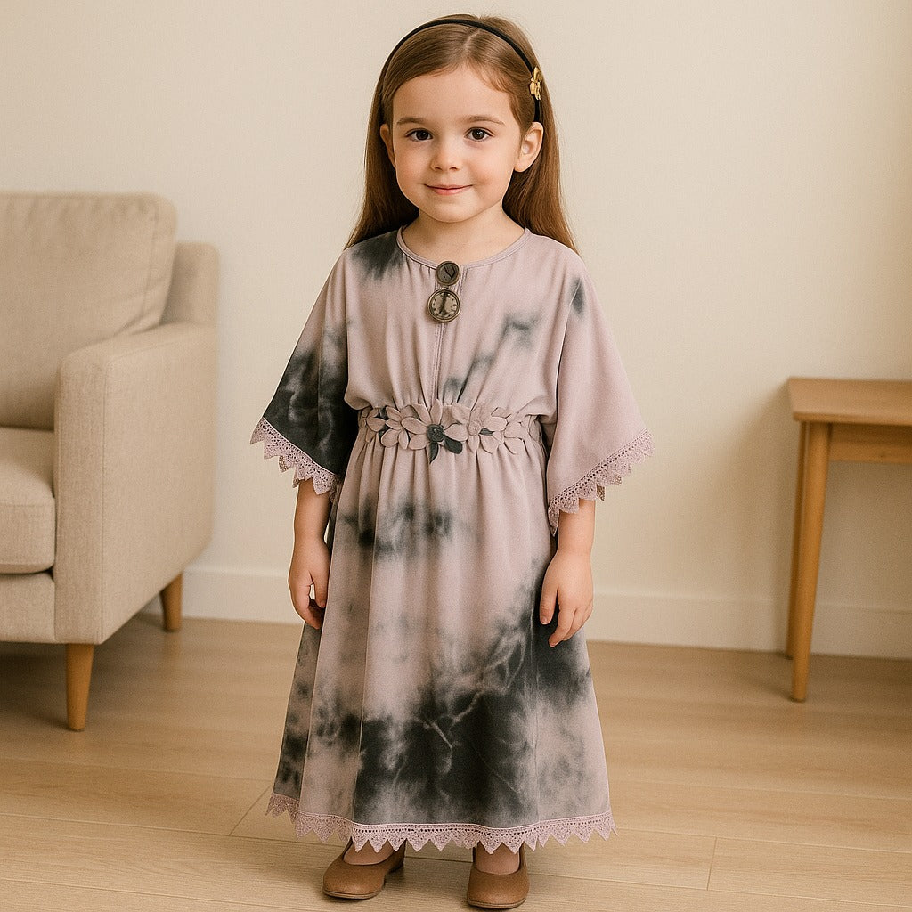 Girls Solid Full Sleeve Fit and Flare Frock Dress