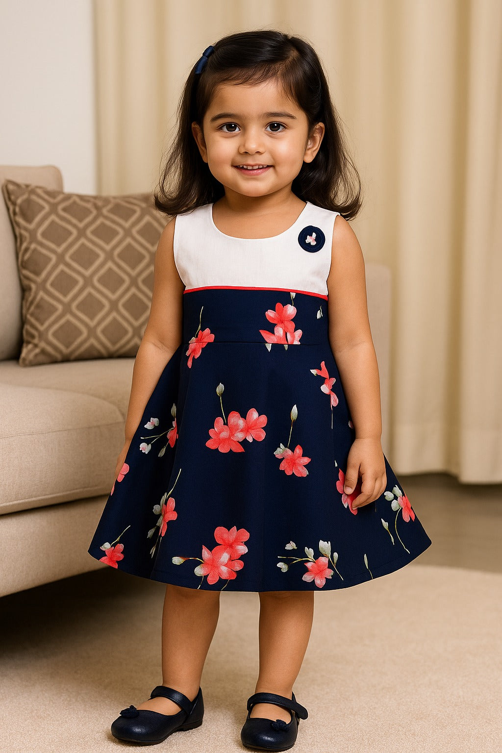Baby Girls Midi/Knee Length Casual DressÂ