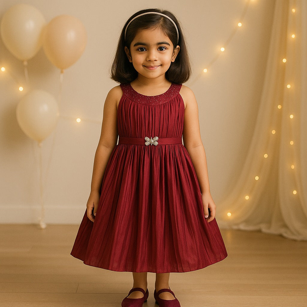Girls Midi/Knee Length Party Dress