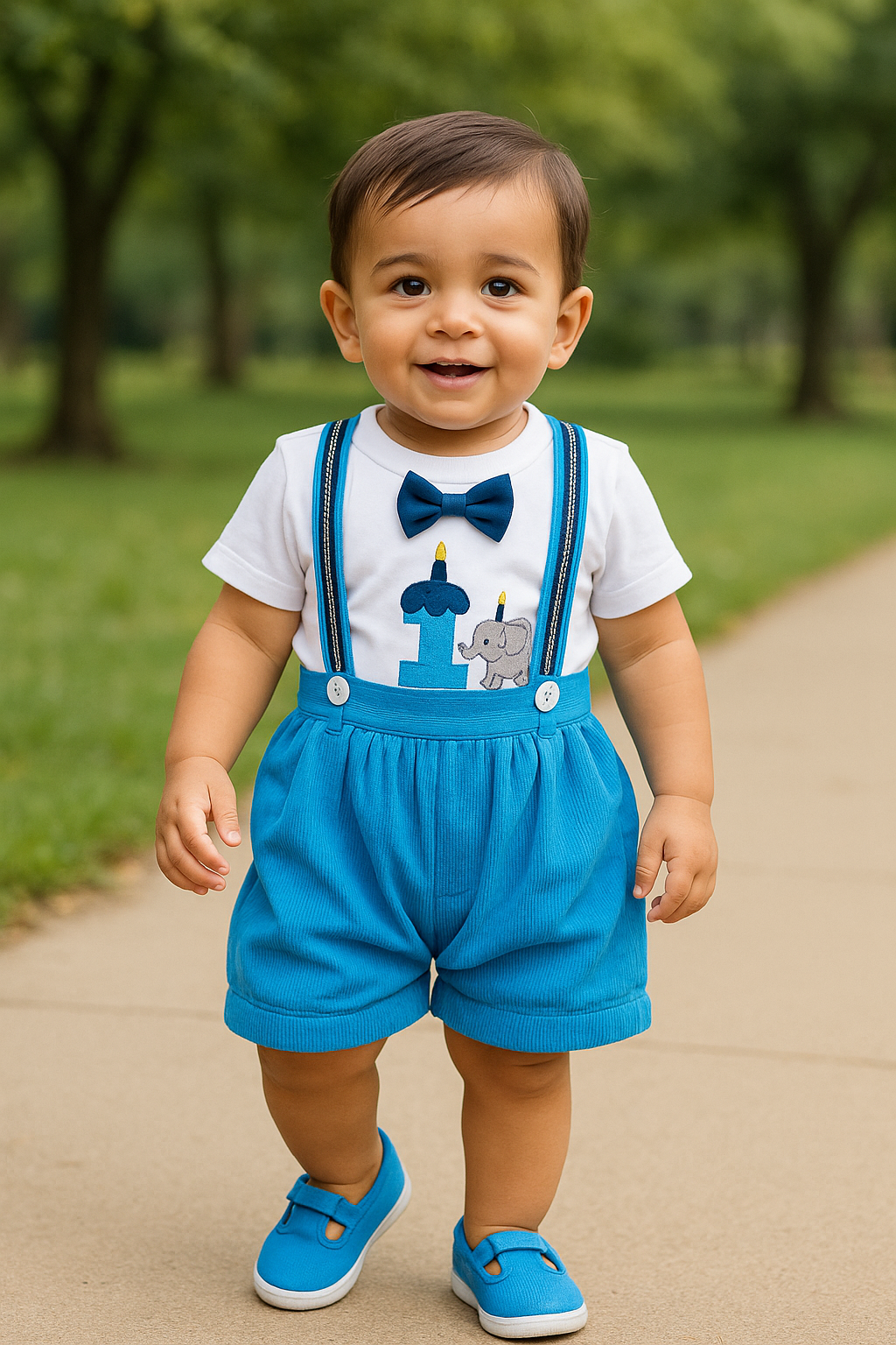 Wish Karo Baby Boys T-Shirt And Dungaree For Boys-(bt502blu)