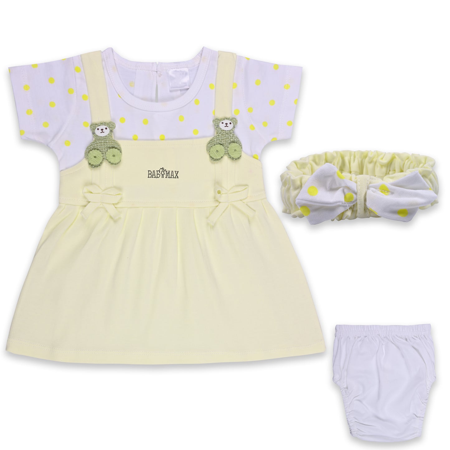 Girls Polka Print Frock Dress Comes With Brief