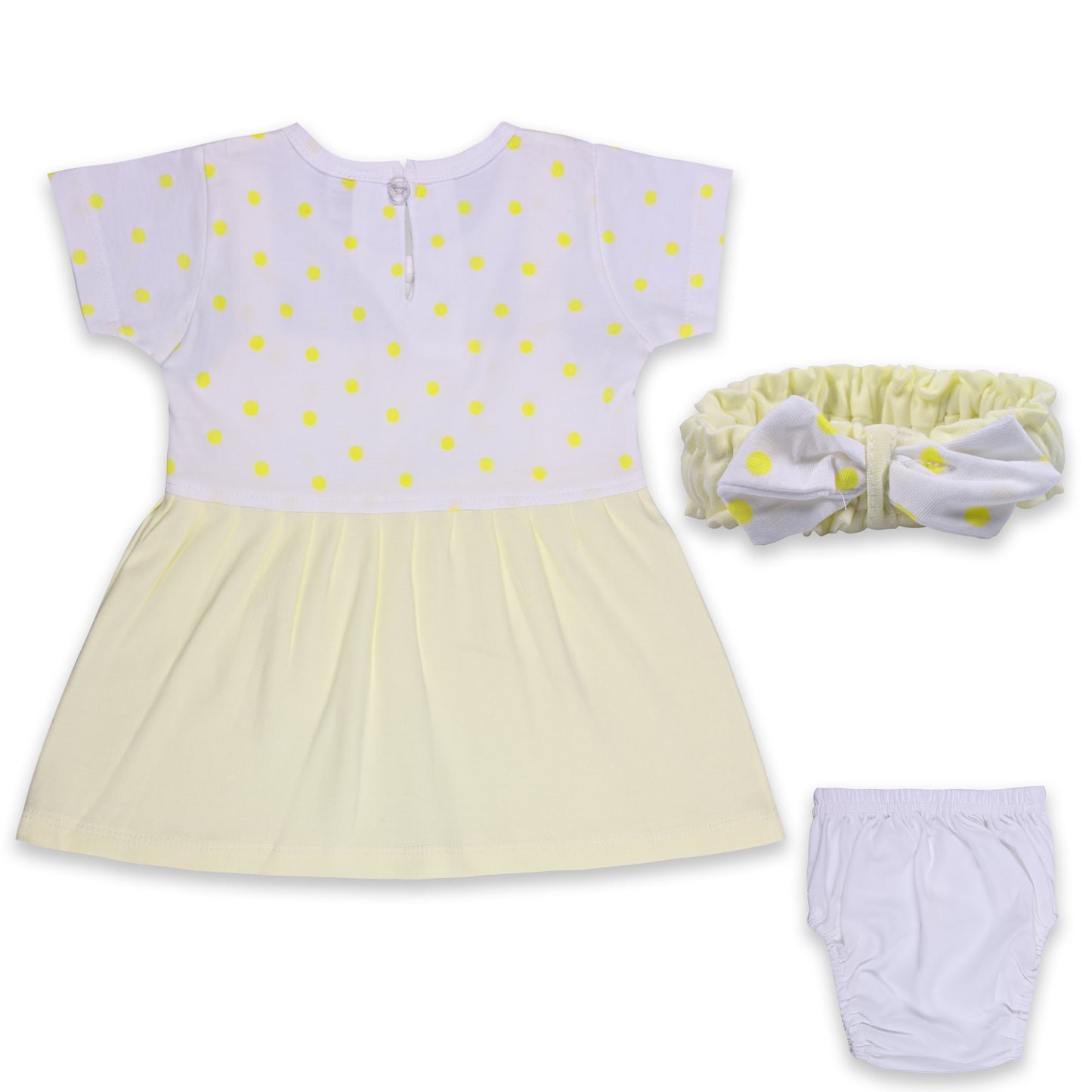 Girls Polka Print Frock Dress Comes With Brief