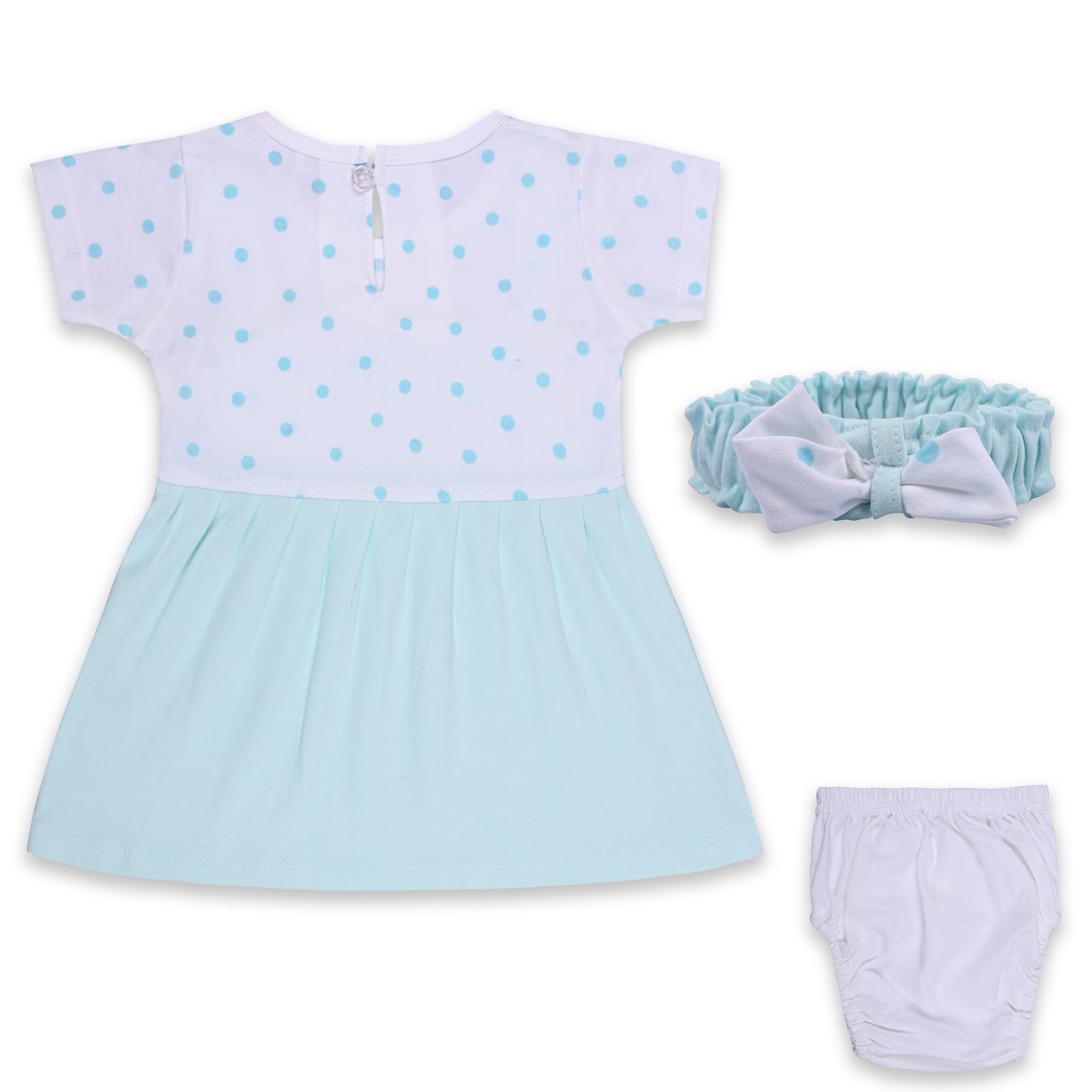 Girls Polka Print Frock Dress Comes With Brief