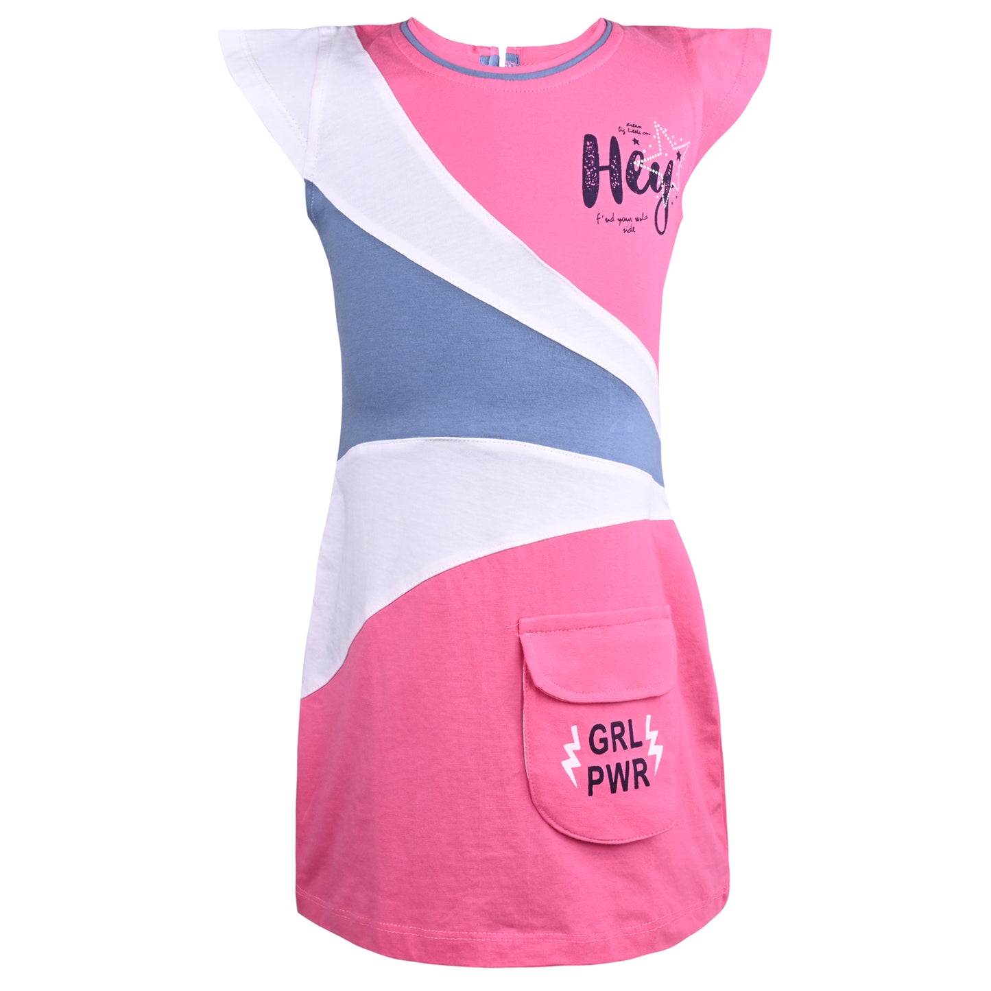 Girls Printed Fit and Flare Cap Sleeve Frock Dress
