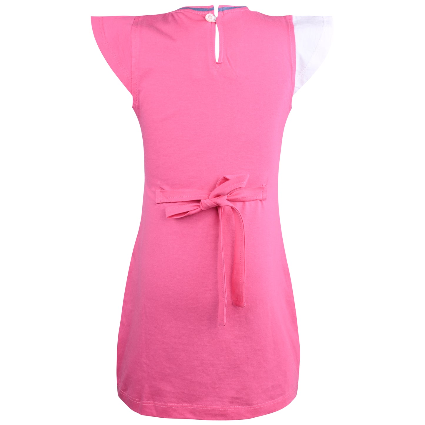 Girls Printed Fit and Flare Cap Sleeve Frock Dress
