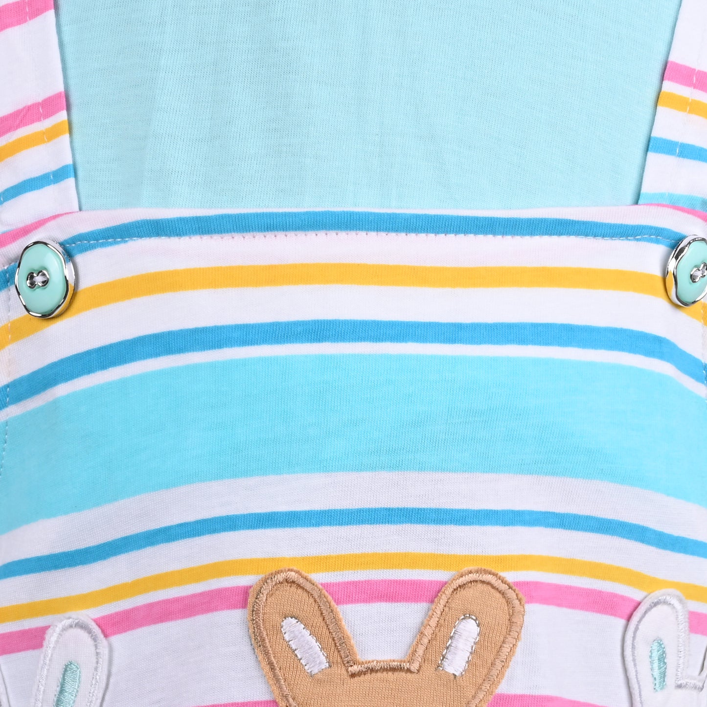 Girls Stripes Fit and Flare Cap Sleeve Frock Dress