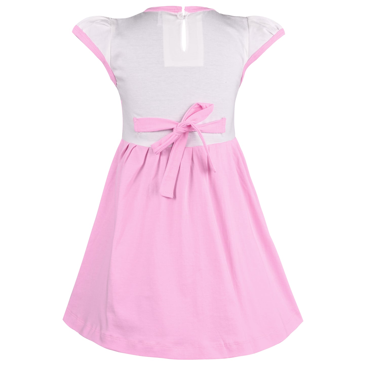 Girls Printed Fit and Flare Cap Sleeve Frock Dress