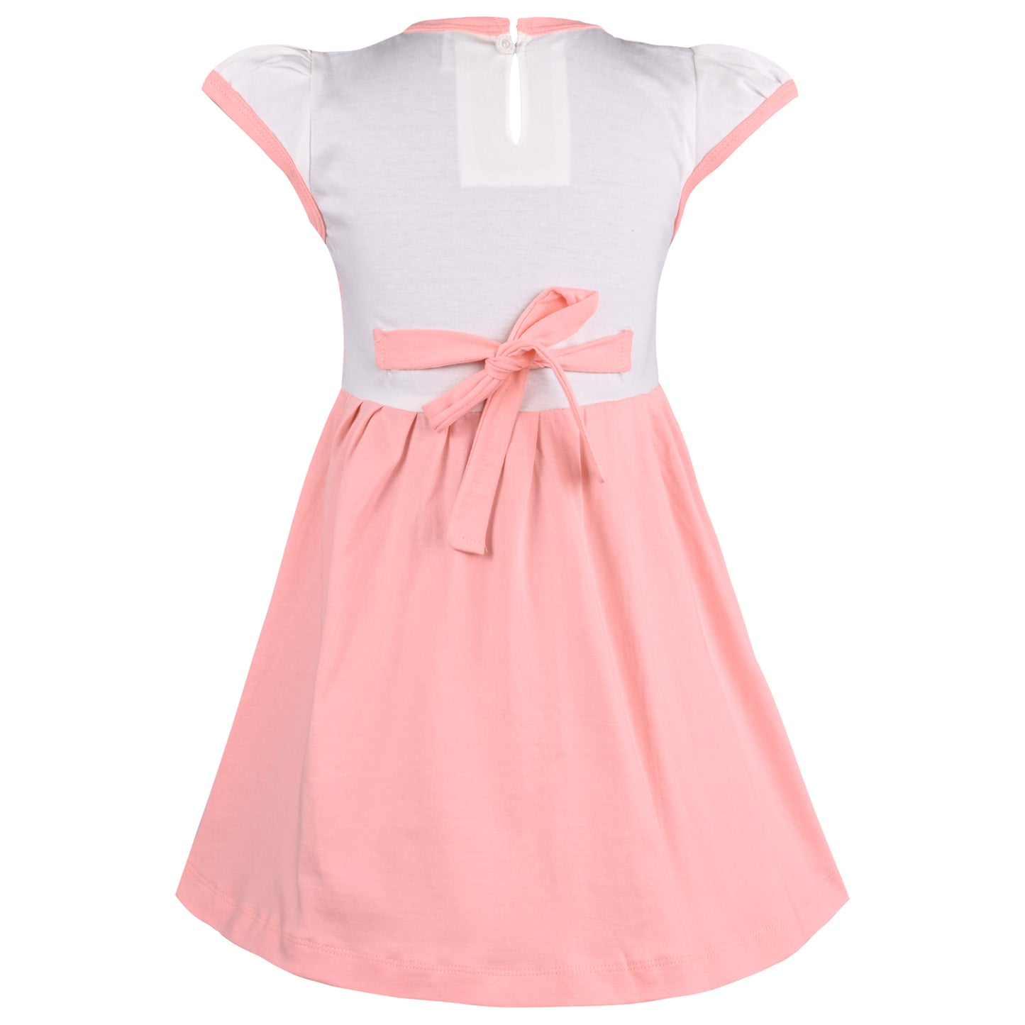 Girls Printed Fit and Flare Cap Sleeve Frock Dress