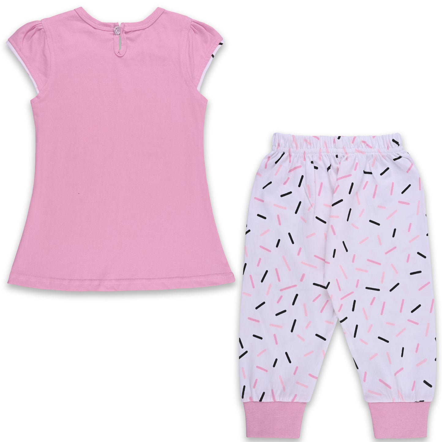 Girls Printed Cotton Top and Pant Clothing Set