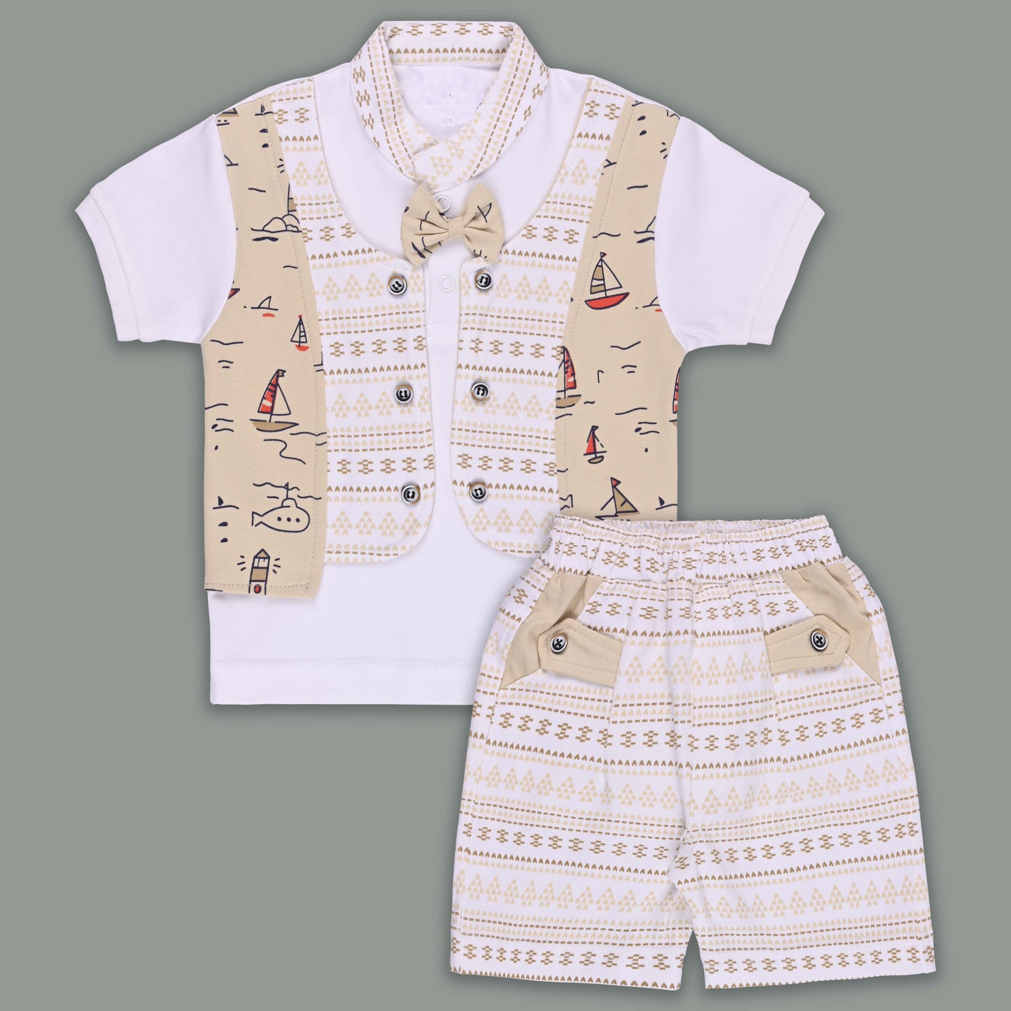 Boys Cotton T-shirt and Shorts Partywear Set