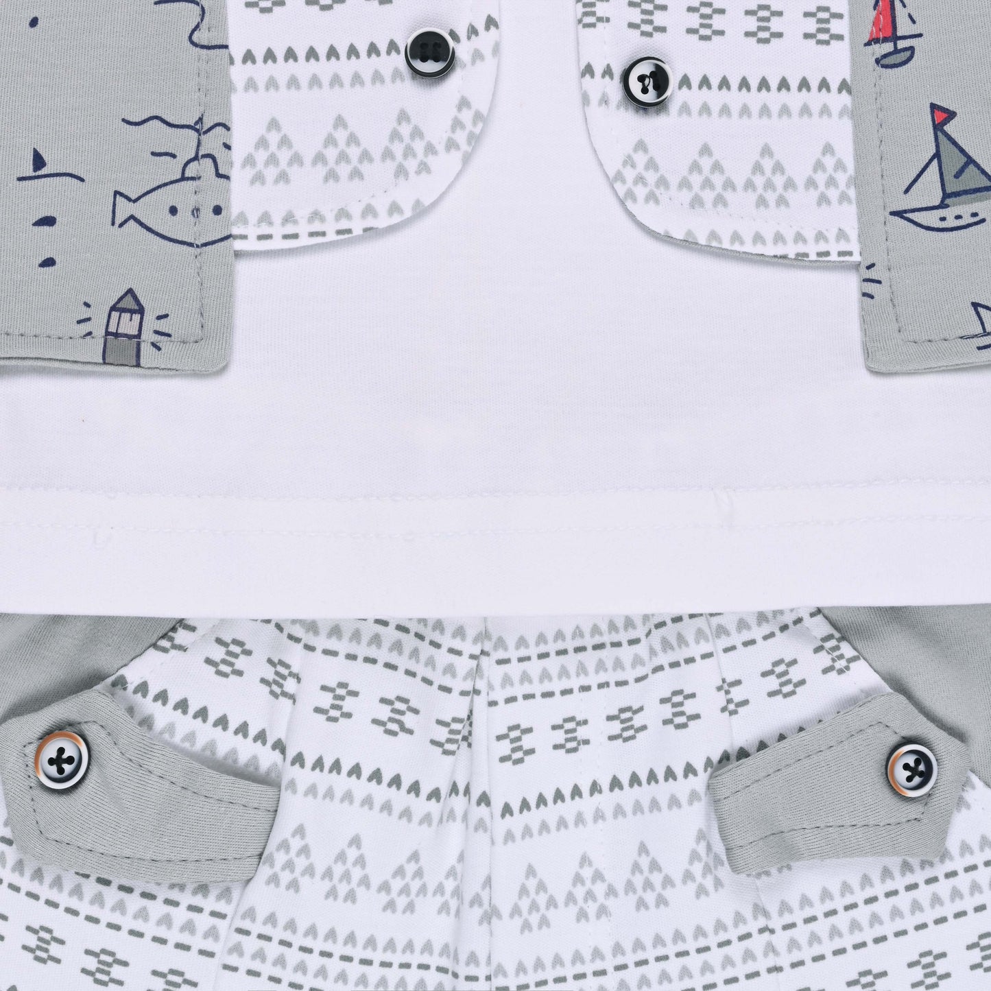 Boys Cotton T-shirt and Shorts Partywear Set