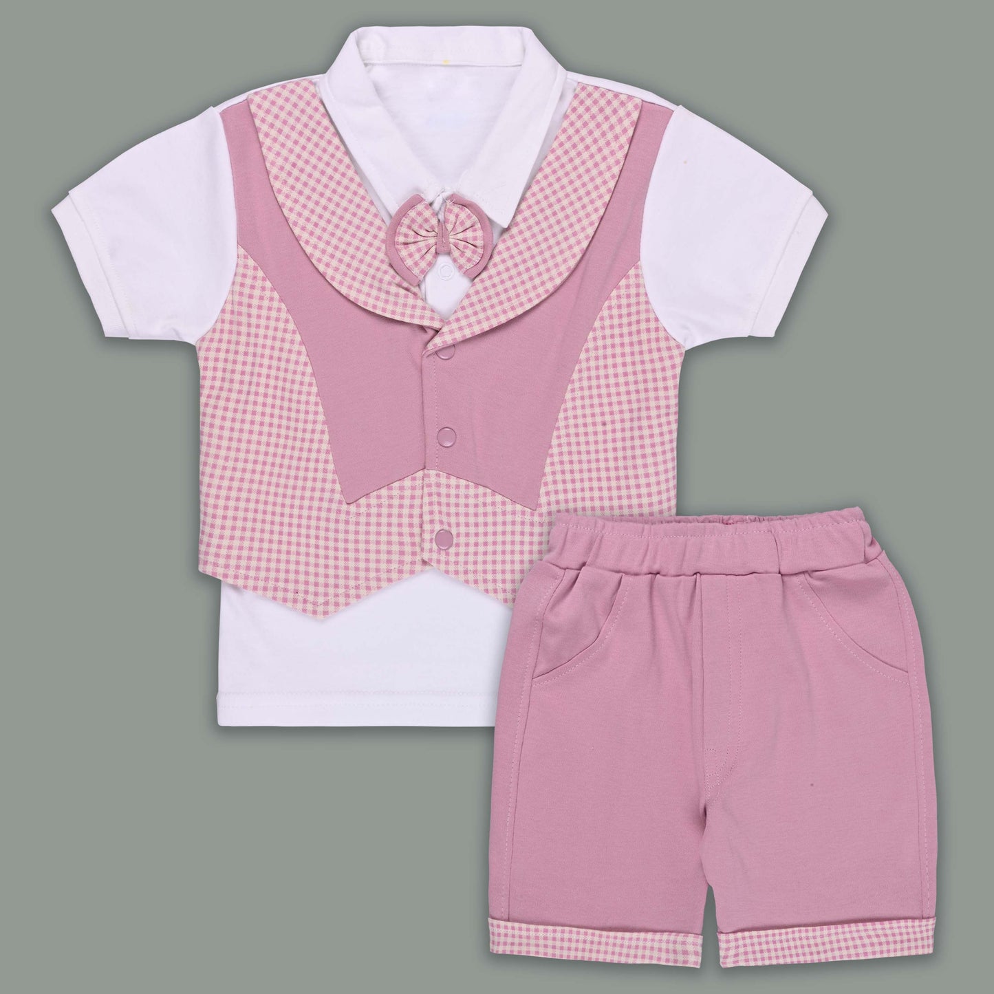 Boys Cotton T-shirt and Shorts Partywear Set bt826