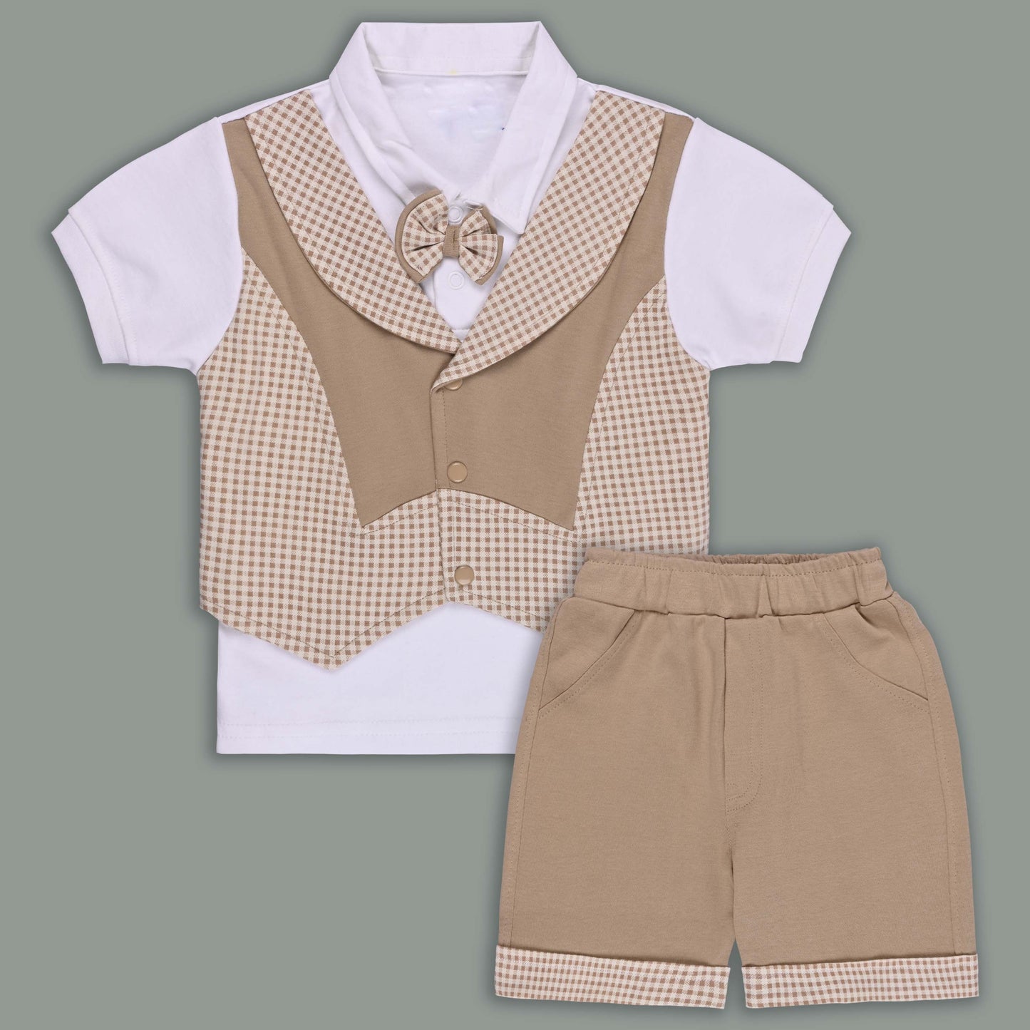 Boys Cotton T-shirt and Shorts Partywear Set bt826