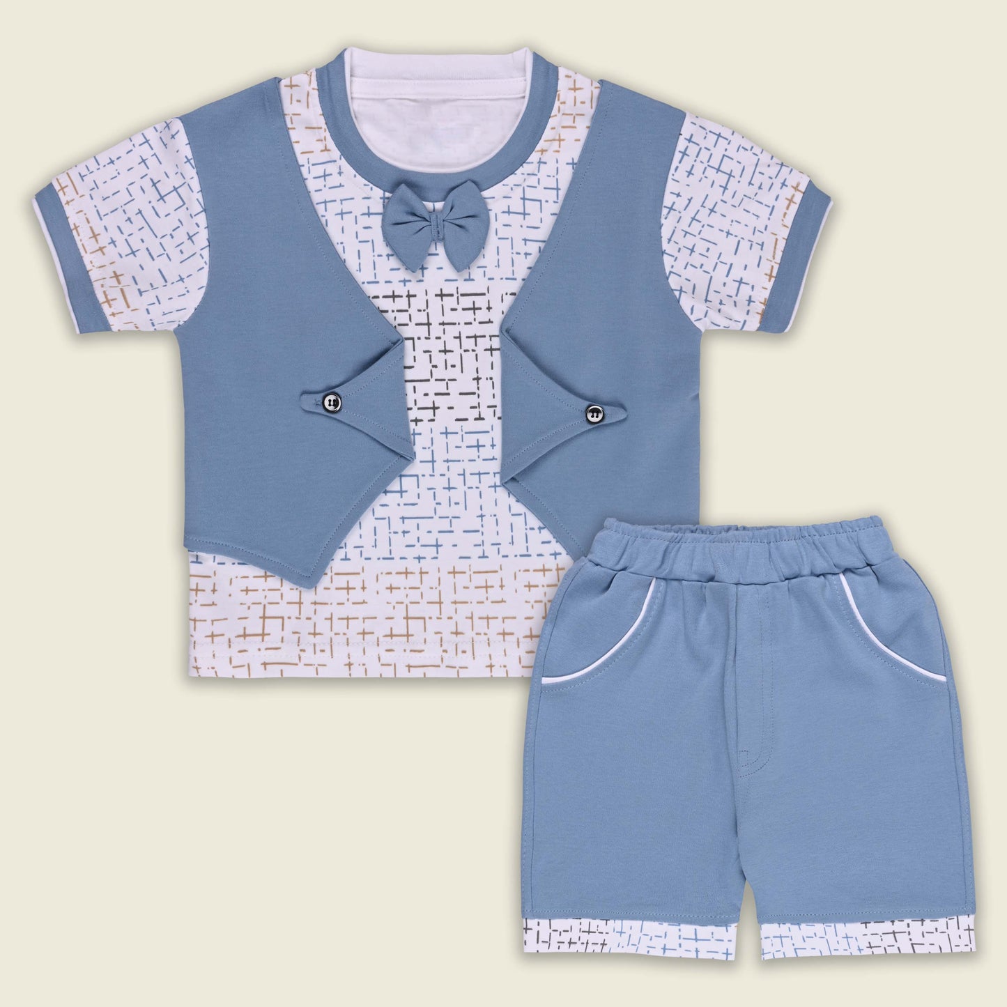 Boys Cotton T-shirt and Shorts Partywear Set bt827