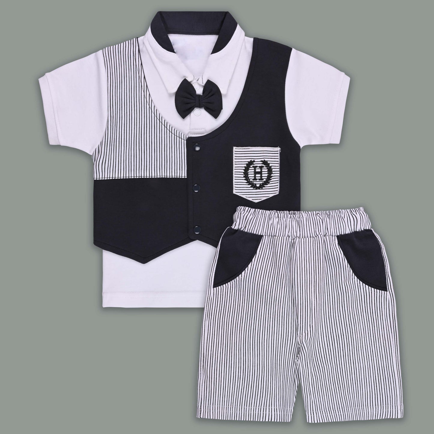 Boys Cotton T-shirt and Shorts Partywear Set bt830