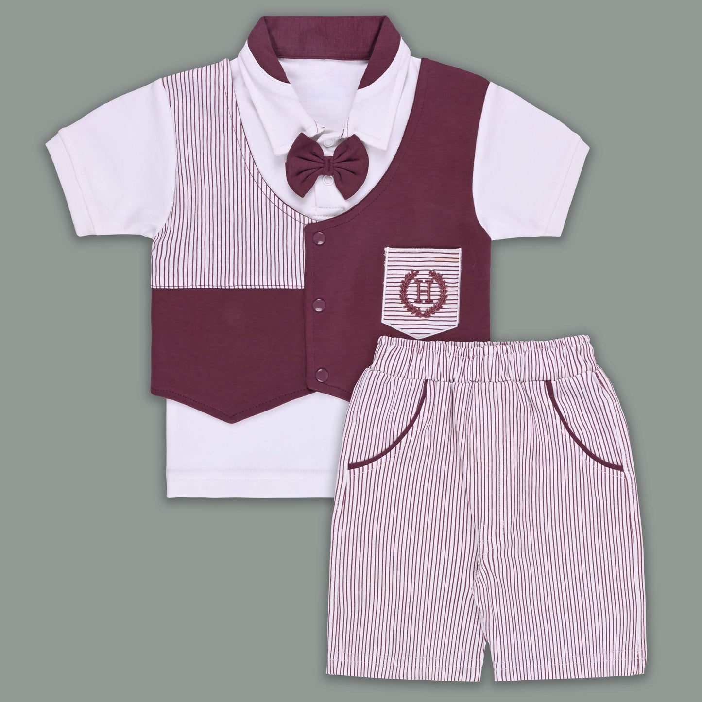 Boys Cotton T-shirt and Shorts Partywear Set bt830