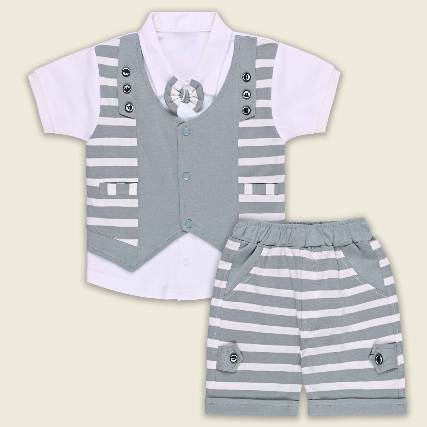 Boys Cotton T-shirt and Shorts Partywear Set