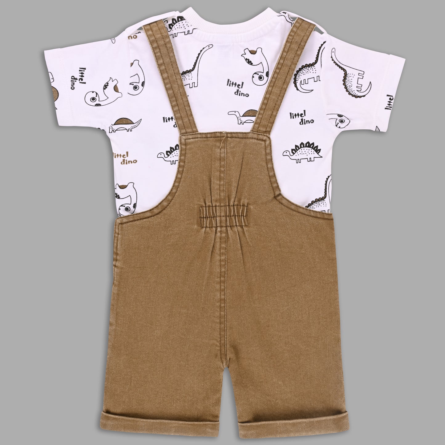 Boys Striped T-shirt and Denim Dungaree Set