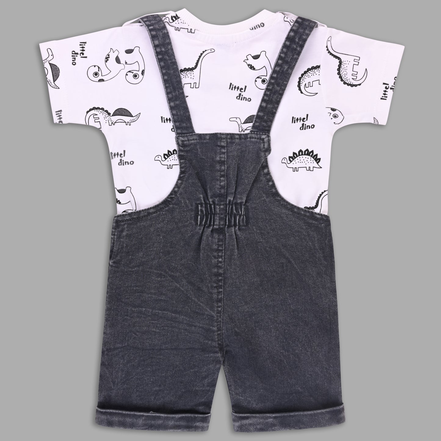 Boys Striped T-shirt and Denim Dungaree Set
