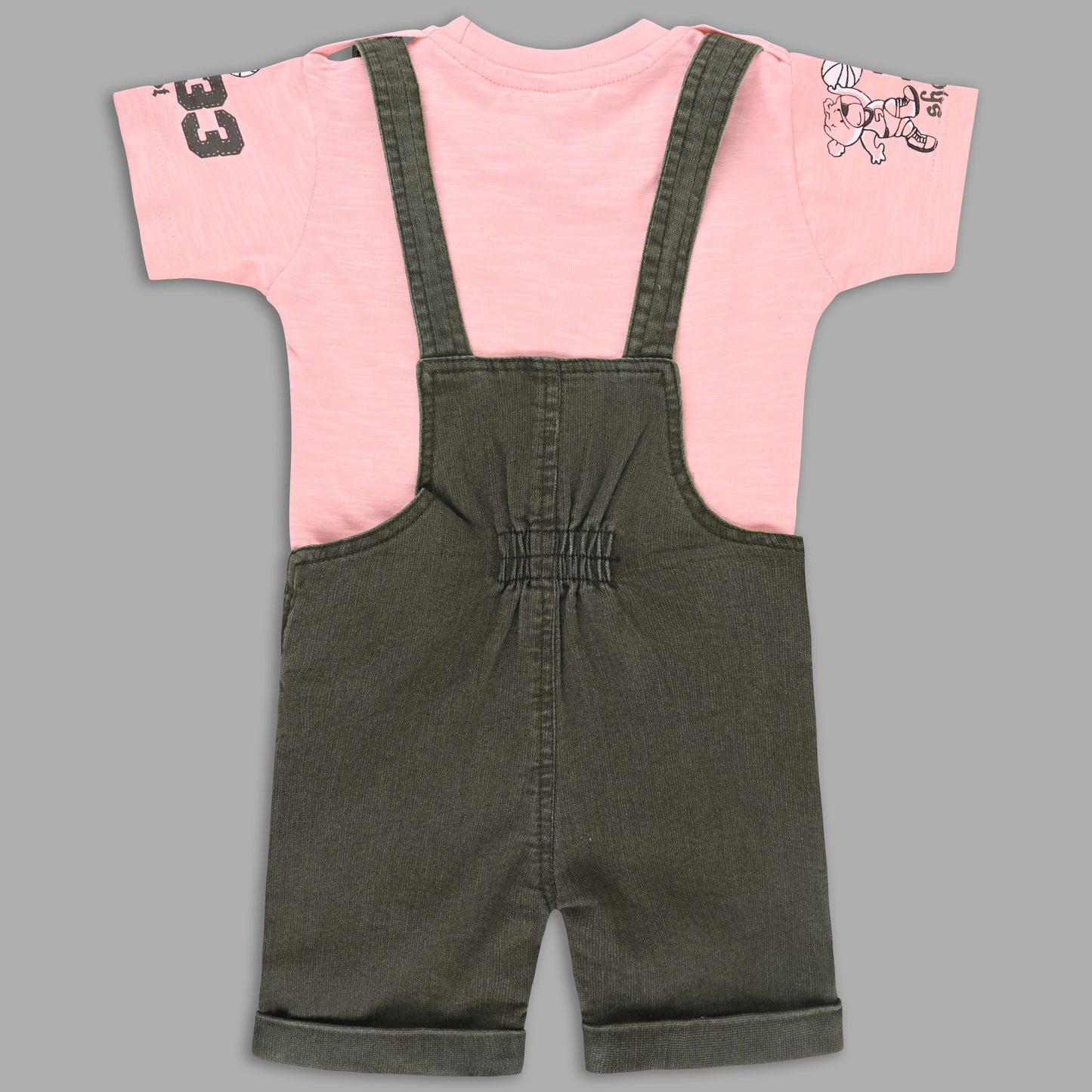 Boys Striped T-shirt and Denim Dungaree Set