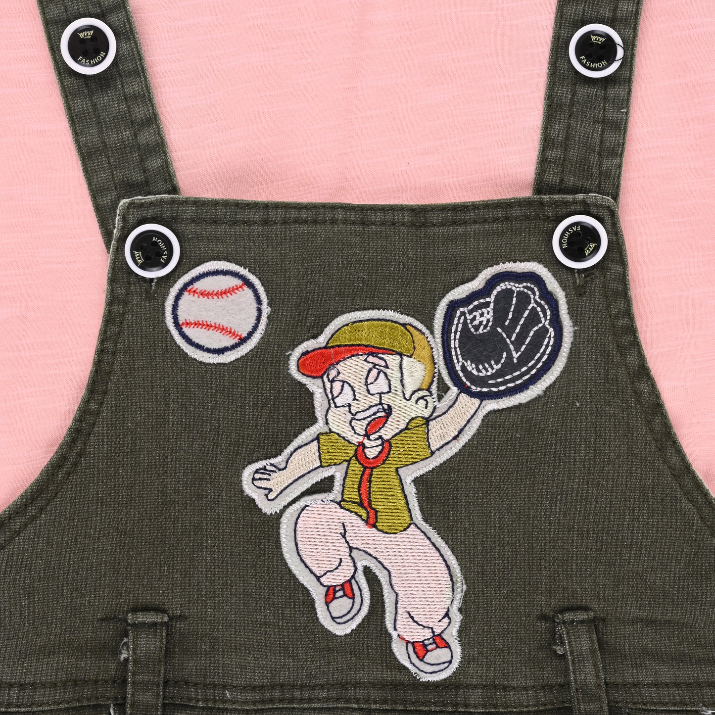 Boys Striped T-shirt and Denim Dungaree Set