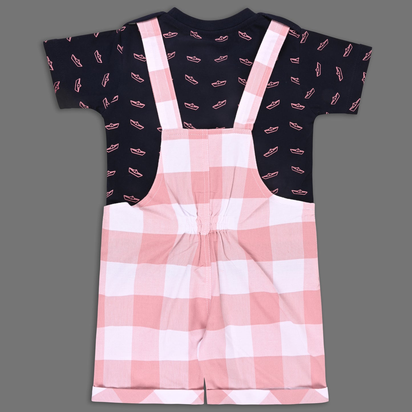 Boys Striped T-shirt and Denim Dungaree Set
