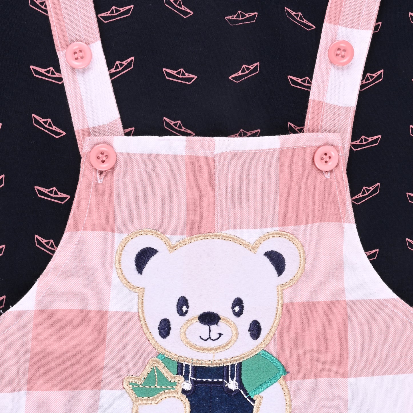 Boys Striped T-shirt and Denim Dungaree Set