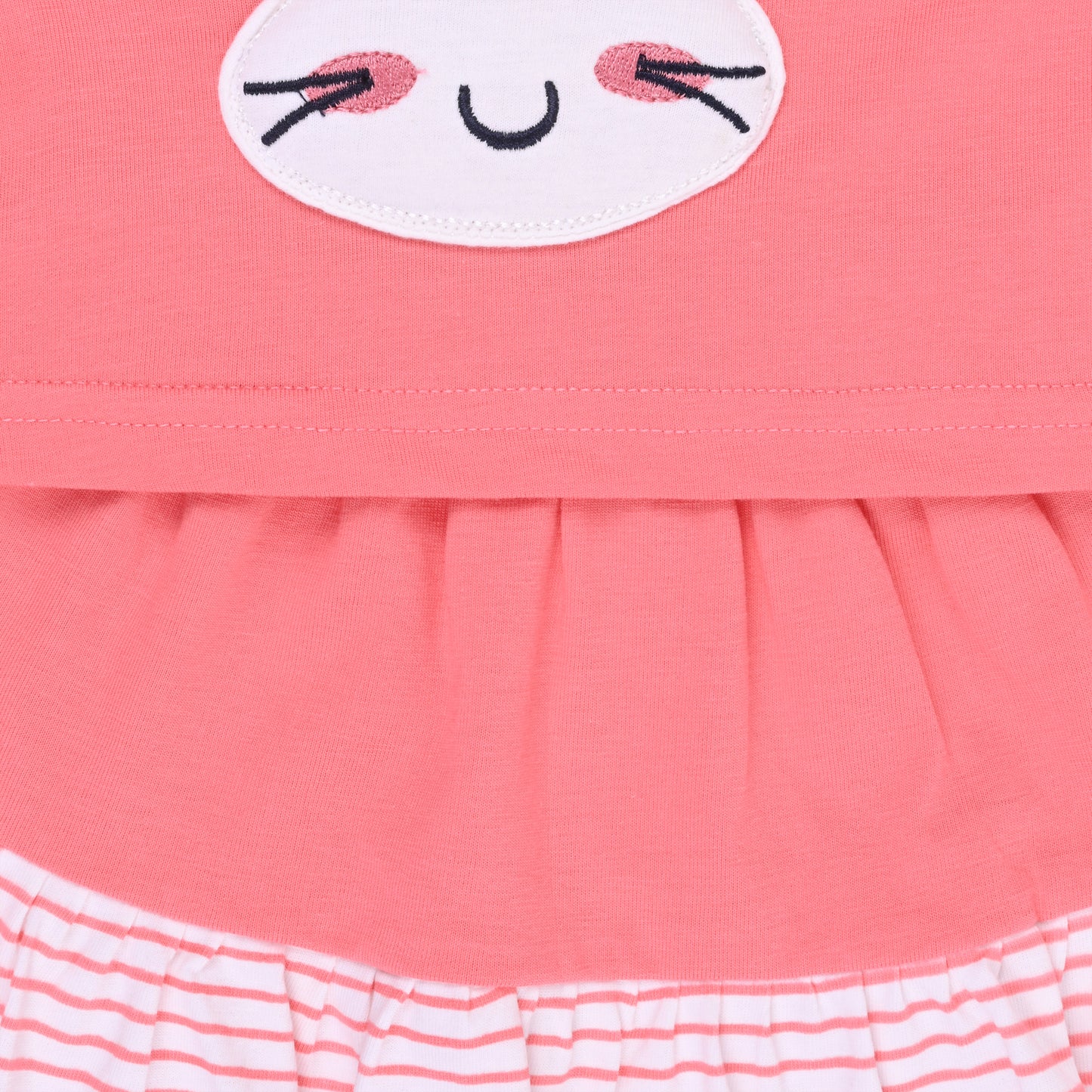 Girls Bow Cartoon Print Top & Skirt Summer Co-ord Set