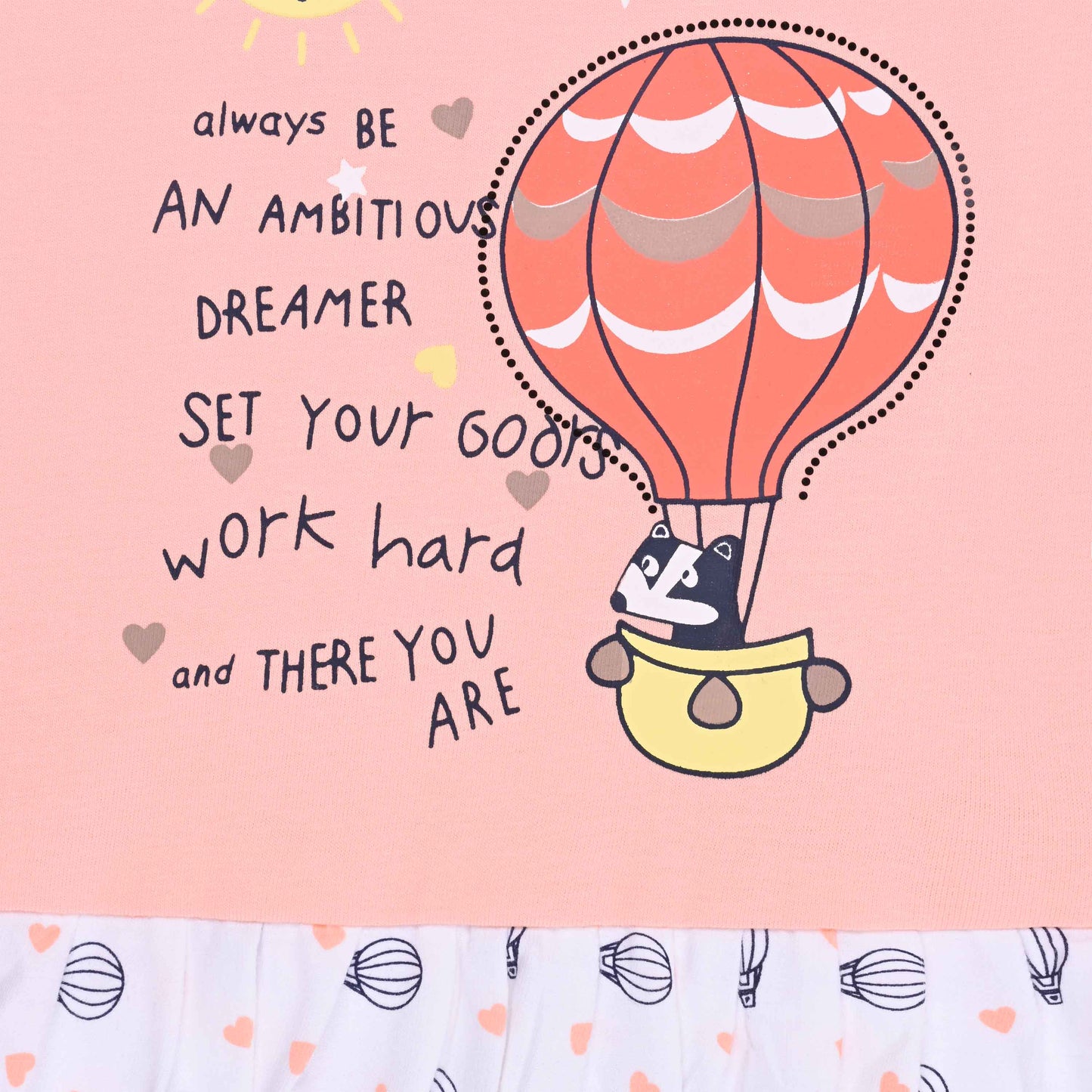 Girls Printed Layered Cotton Casual Dress