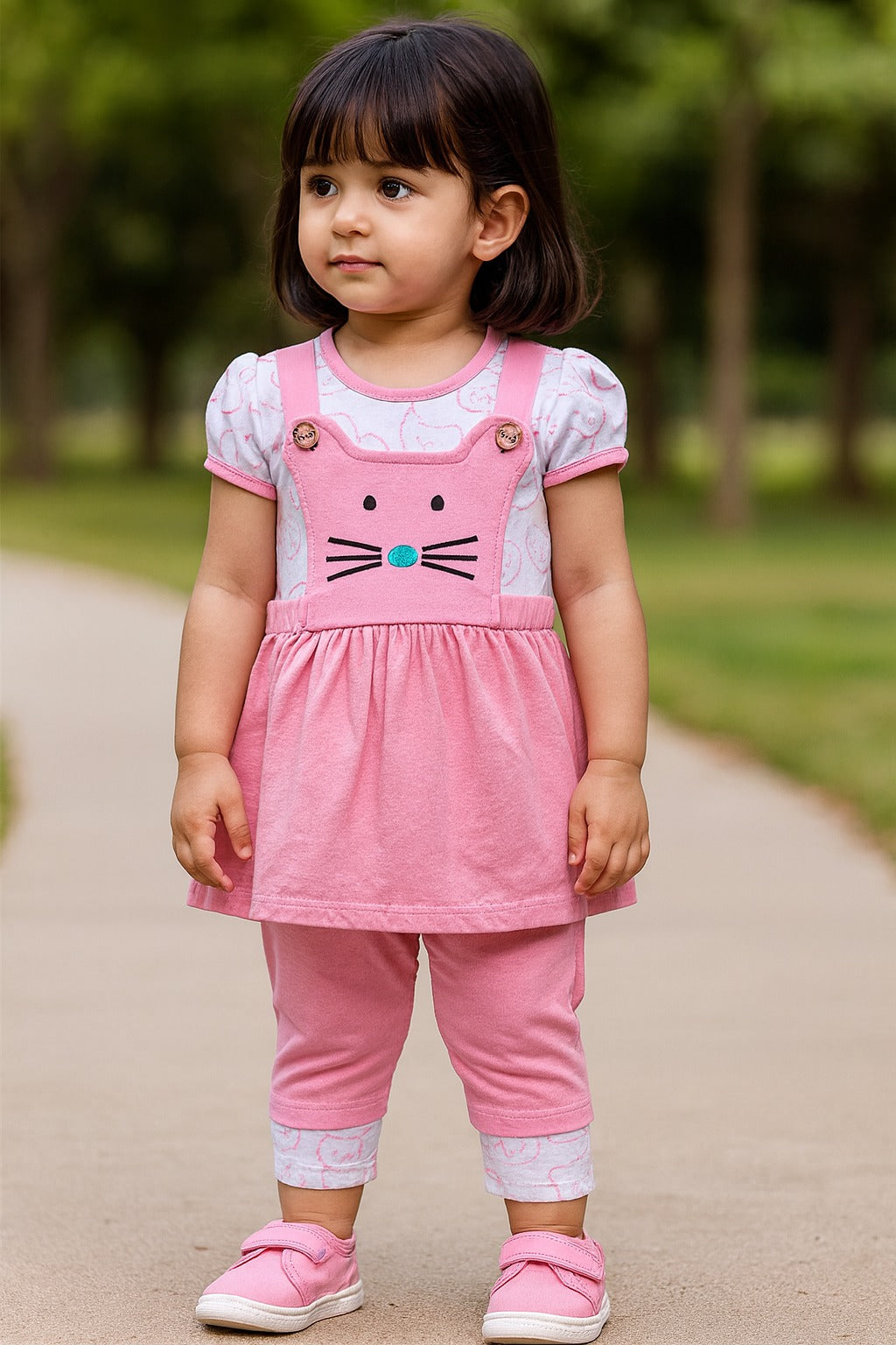 Girls Printed Top and Pant Clothing Set