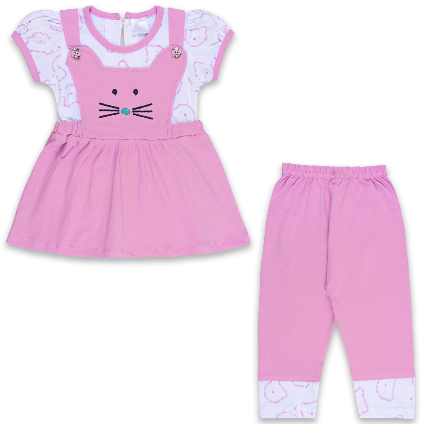 Girls Printed Top and Pant Clothing Set