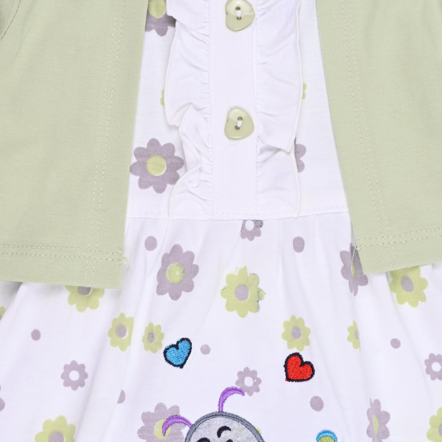Girls Floral Print A-Line Frock Dress with Brief