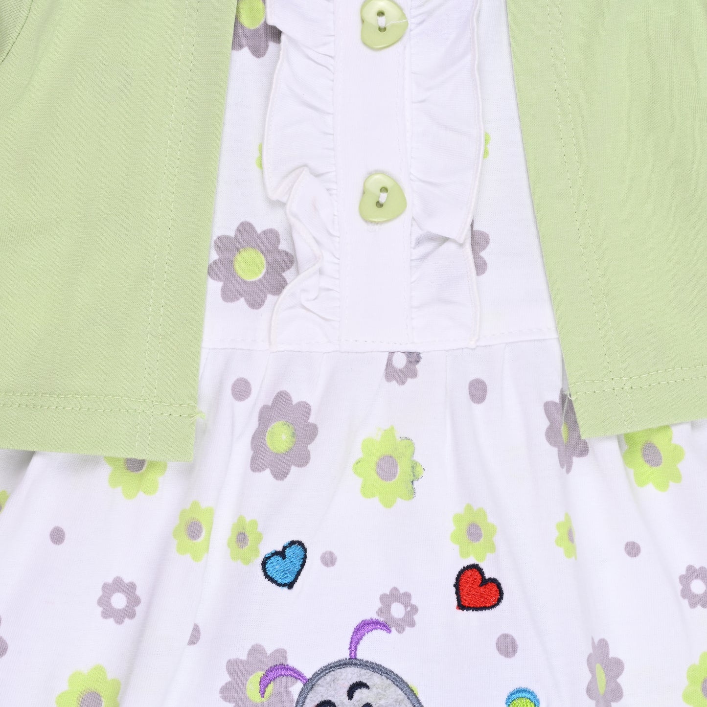 Girls Floral Print A-Line Frock Dress with Brief