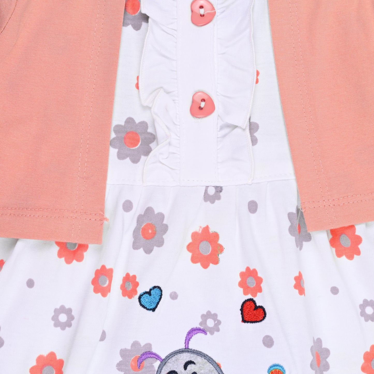 Girls Floral Print A-Line Frock Dress with Brief