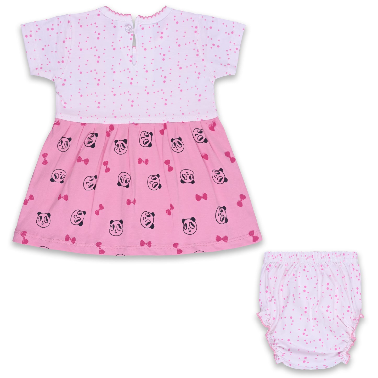 Baby Girls Animal Print A-Line Frock Dress With Brief