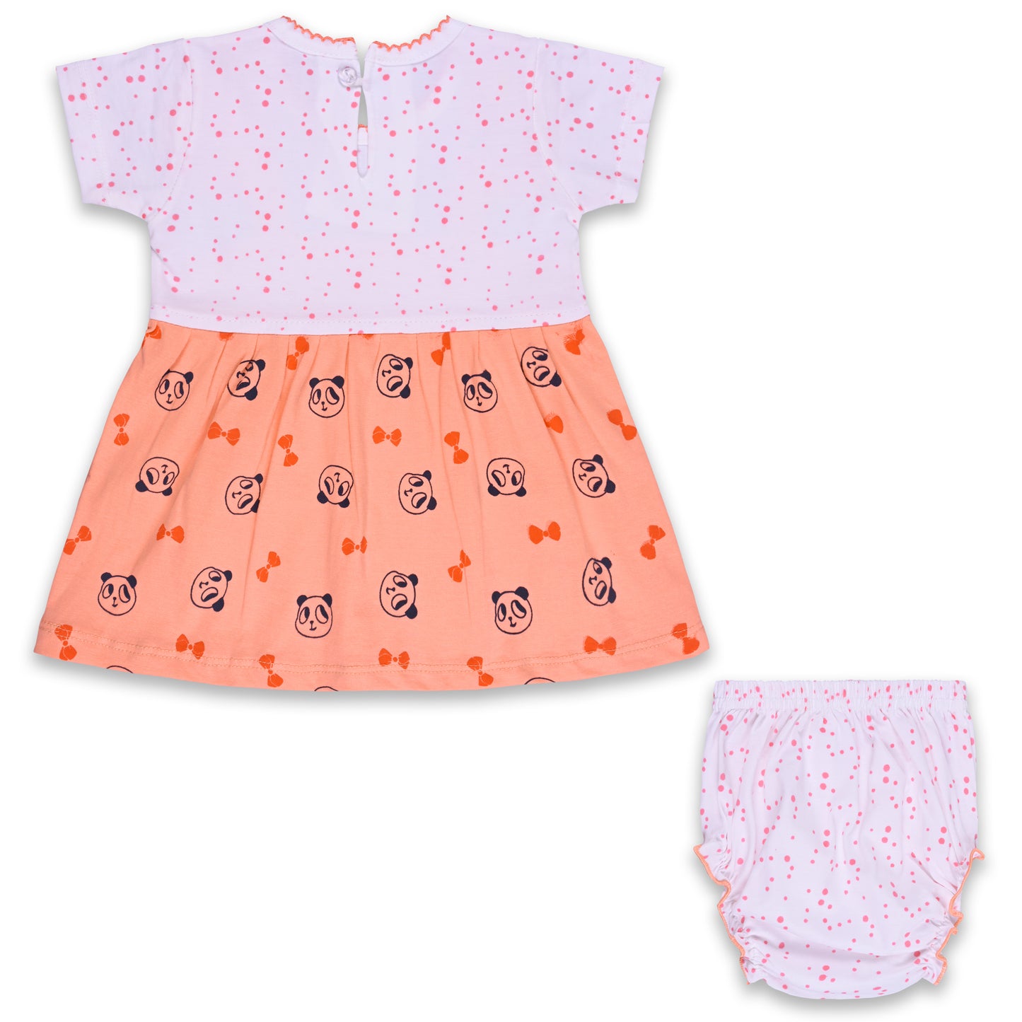 Baby Girls Animal Print A-Line Frock Dress With Brief