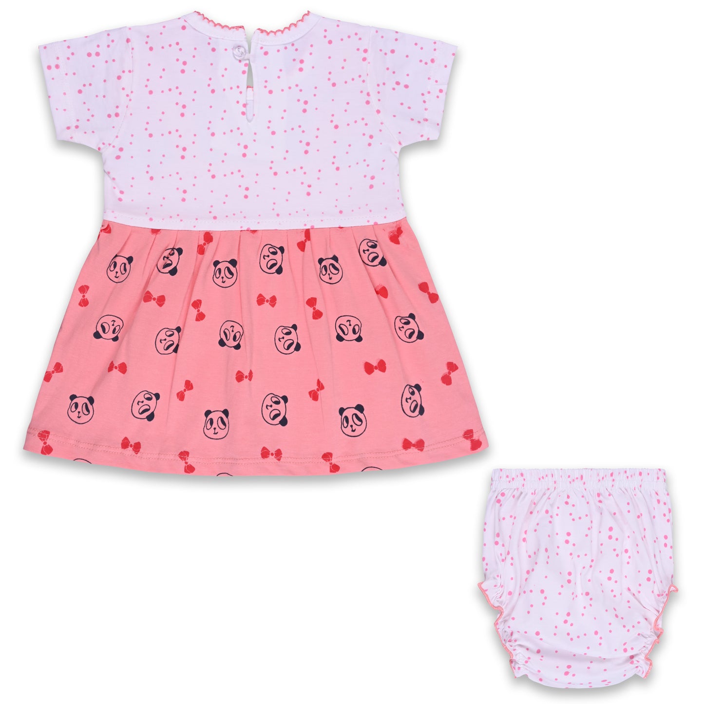 Baby Girls Animal Print A-Line Frock Dress With Brief