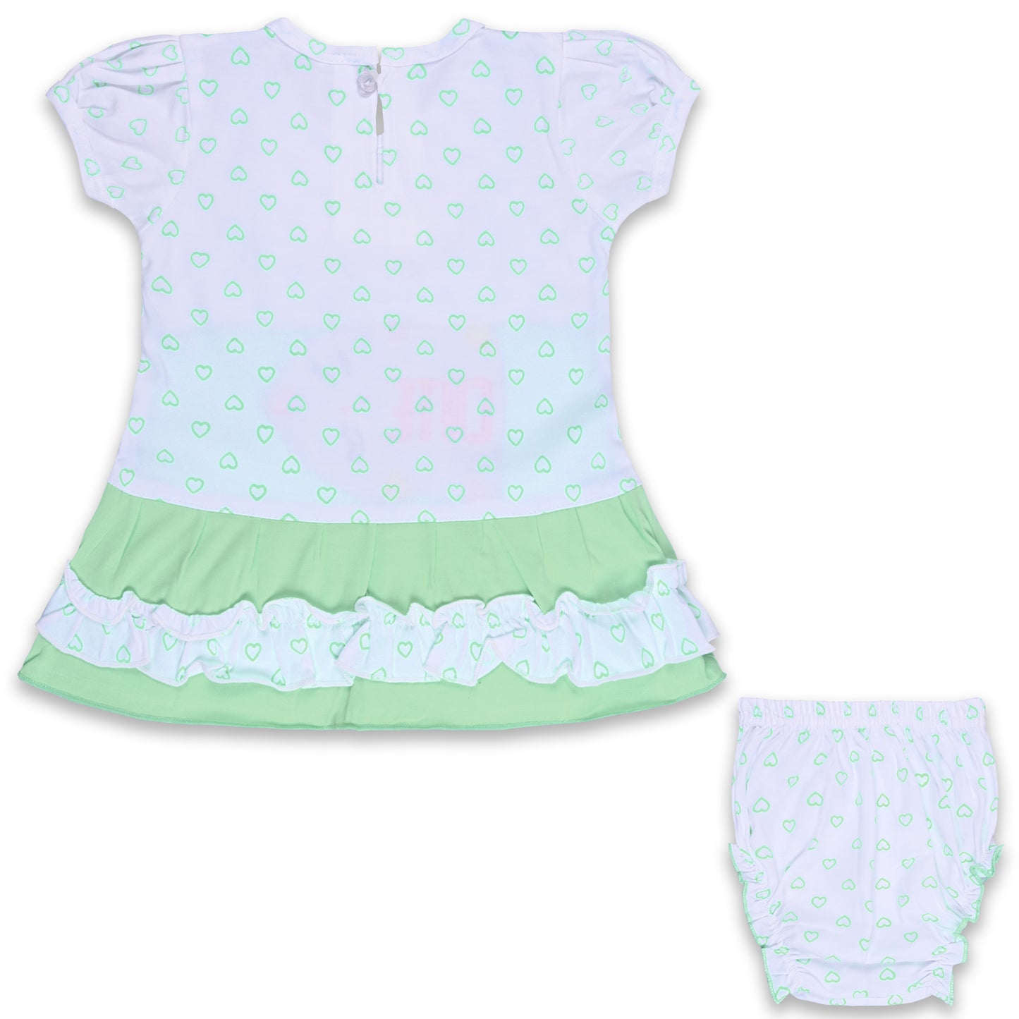 Baby Girls Printed A-Line Frock Dress With Brief