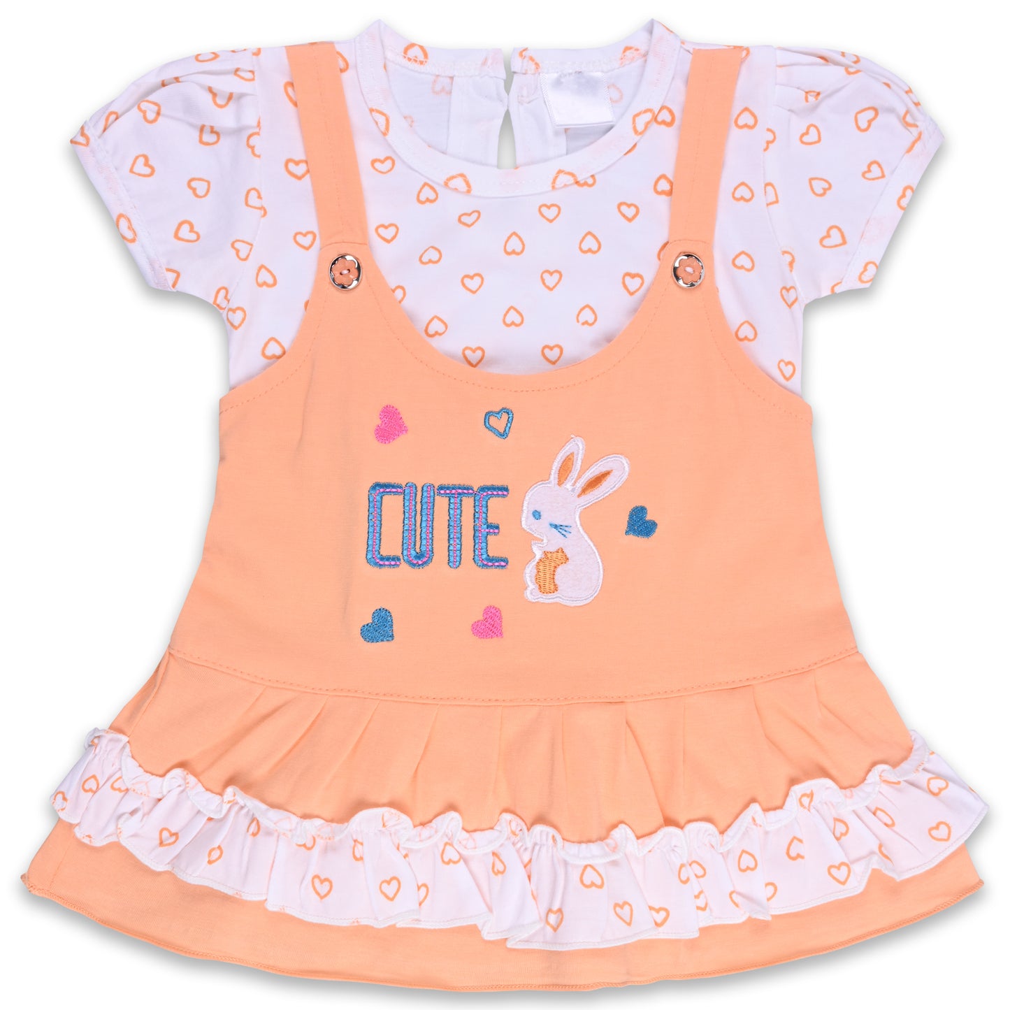 Baby Girls Printed A-Line Frock Dress With Brief