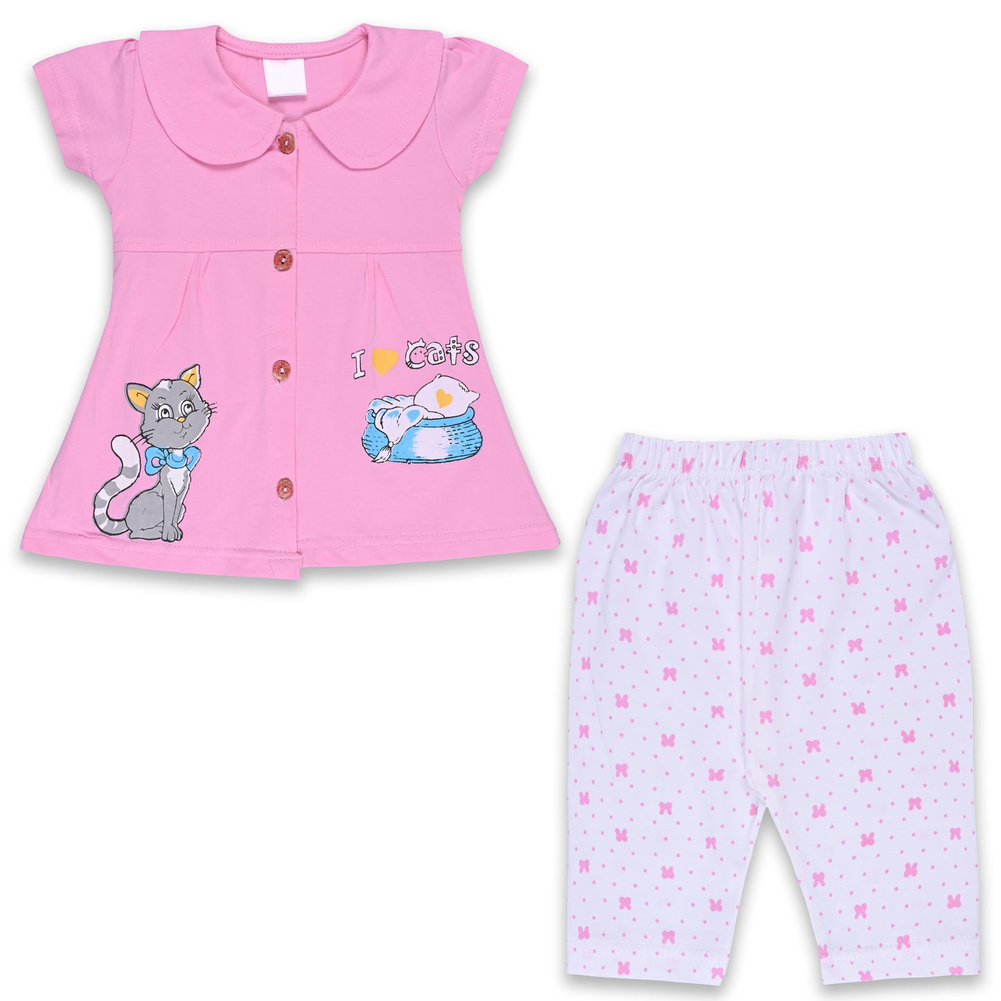 Baby Girls Graphic Print Top and Pant Clothing Set