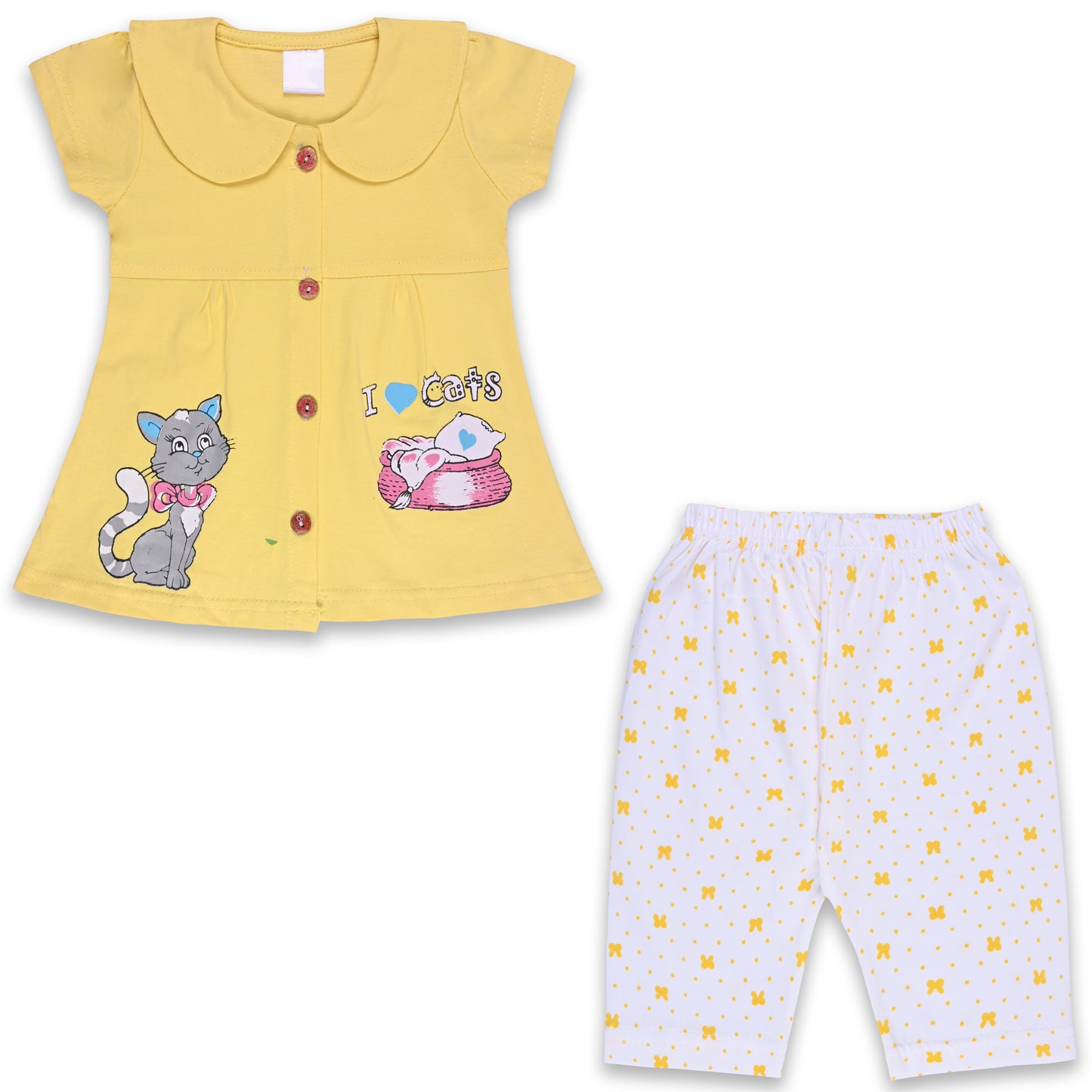 Baby Girls Graphic Print Top and Pant Clothing Set