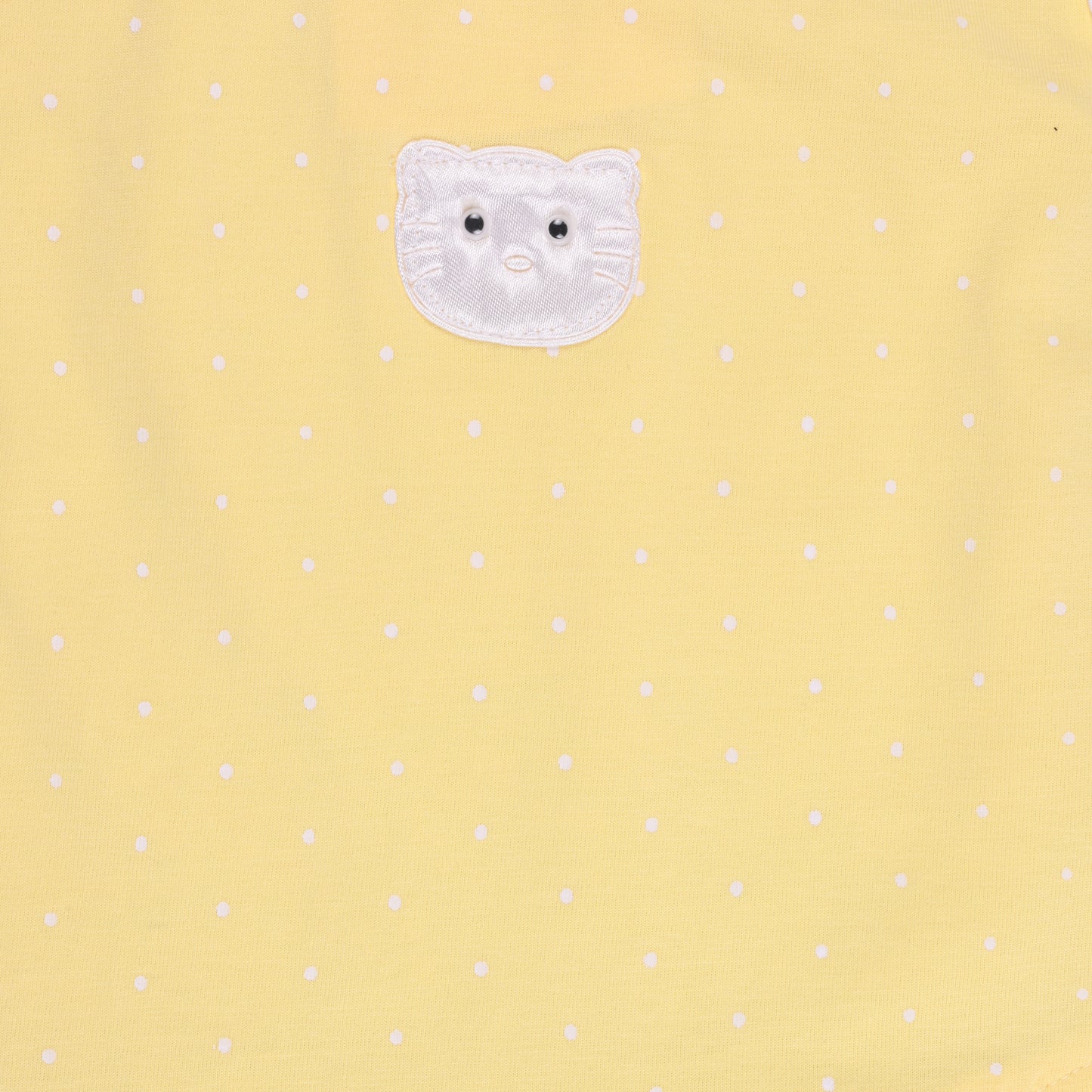 Baby Girls Polka Print Fit and Flare Frock Dress With Brief