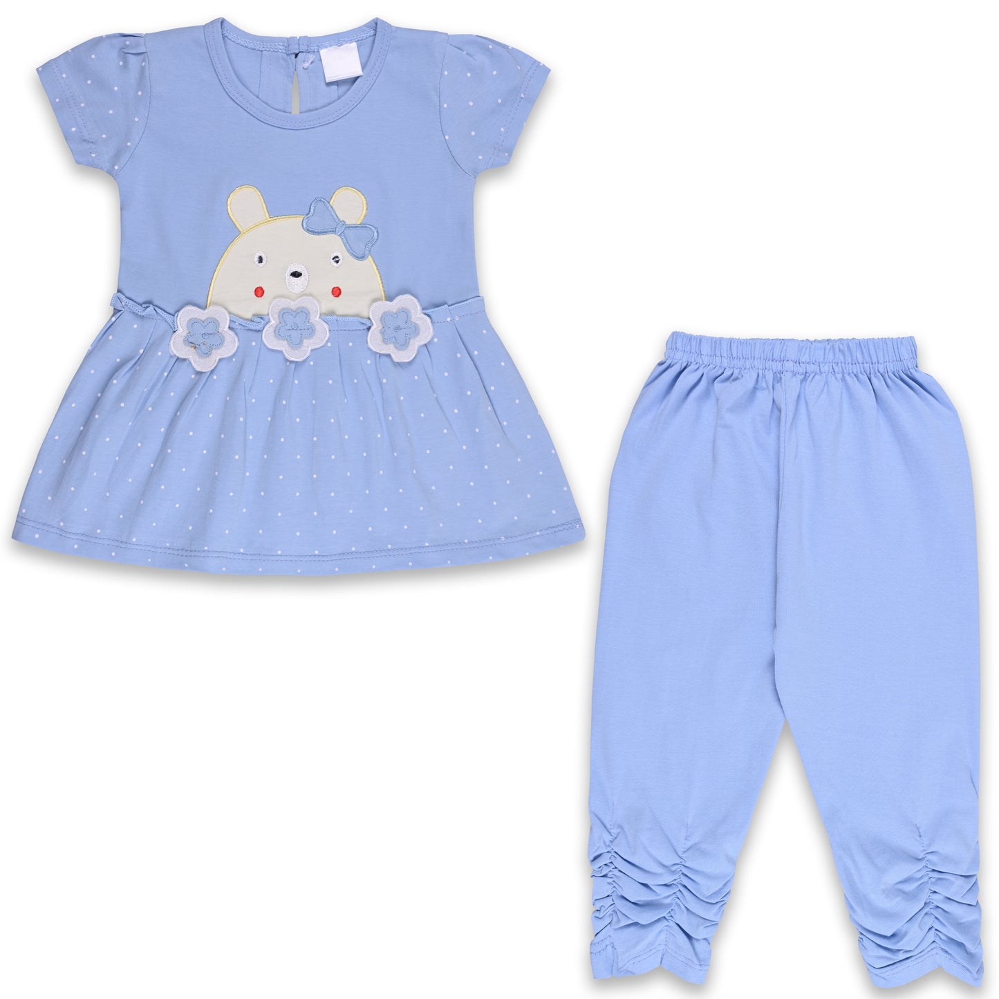 Girls Polka Print Top and Pant Clothing Set